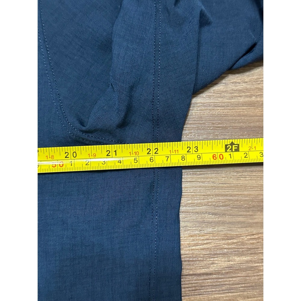 Lululemon Men's Airing Easy Camp Collar SS Button Up Shirt Navy Blue Sz L - Picture 6 of 7